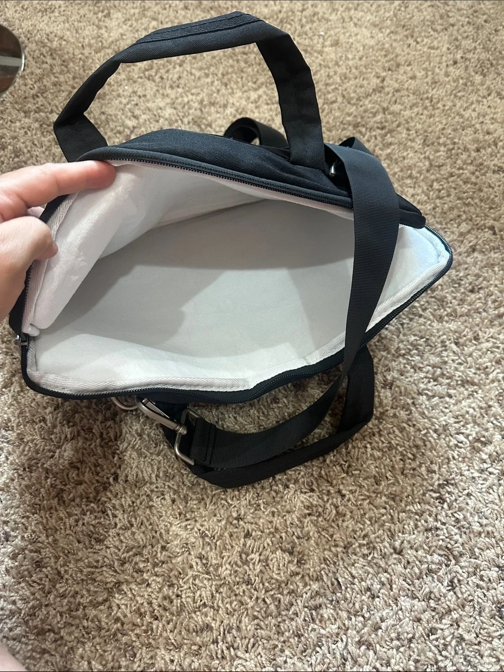NWOT Black Laptop Messenger Bag with Shoulder Strap